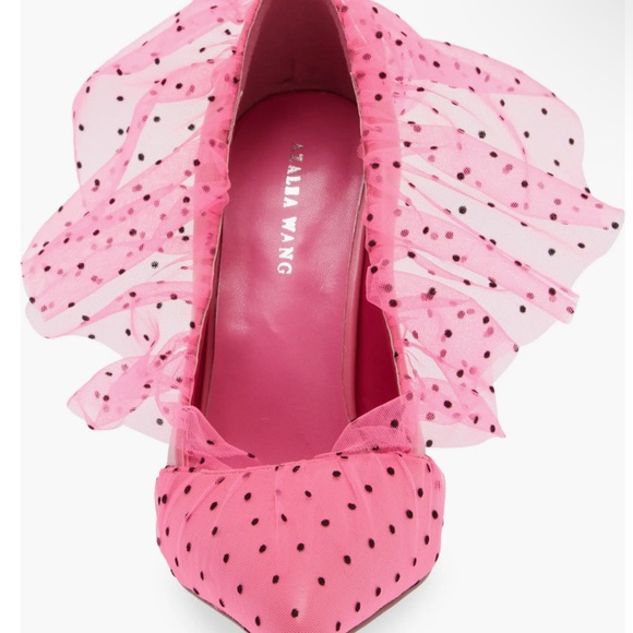 Azalea Wang pink polka dot tulle pump - Picture 4 of 5